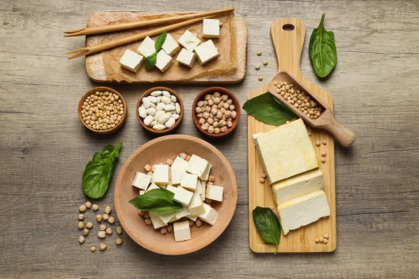 Componente Tradizionale Della Cucina Asiatica Tofu Cagliata Fagioli — Foto Stock