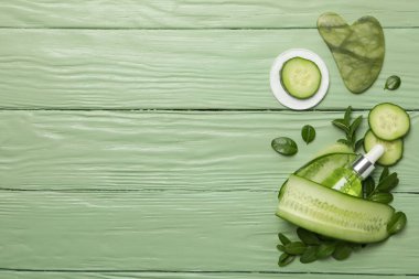 Yüz ve cilt bakımı kavramı - salatalık kozmetik