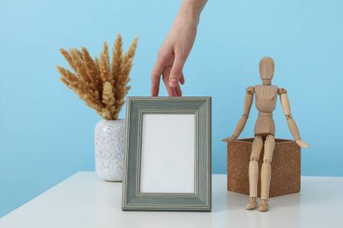 Boş alana sahip tablo resim çerçevesi ve dekorasyonu