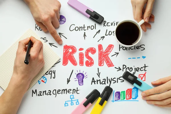 Kockázat Fogalma Kockázat Megszüntetése Kockázatvédelem — Stock Fotó