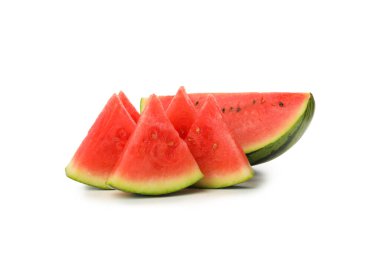 PNG, taze ve sulu yaz meyvesi - beyaz arka planda izole edilmiş karpuz