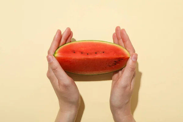 stock image Concept of fresh and juicy food - Watermelon