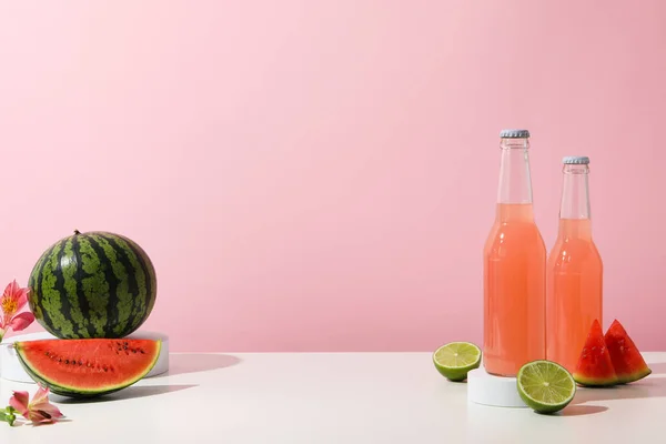 Konzept Der Sommerzeit Mit Frischer Wassermelone — Stockfoto