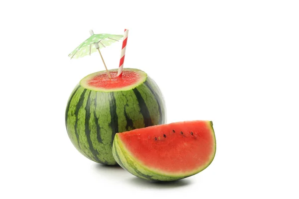 Png Fresh Juicy Summer Fruit Watermelon Isolated White Background — Stock Photo, Image