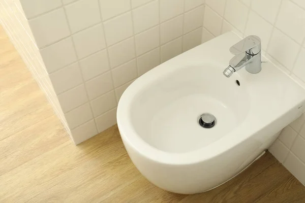 Close White Bidet Bathtub — Stock Photo, Image