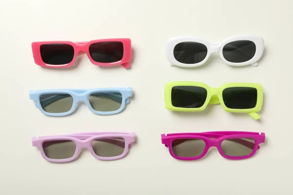 Pile Sunglasses Light Background — Stock Photo, Image