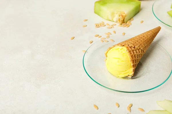 Вкусная Свежая Летняя Еда Мороженое Дыни — стоковое фото