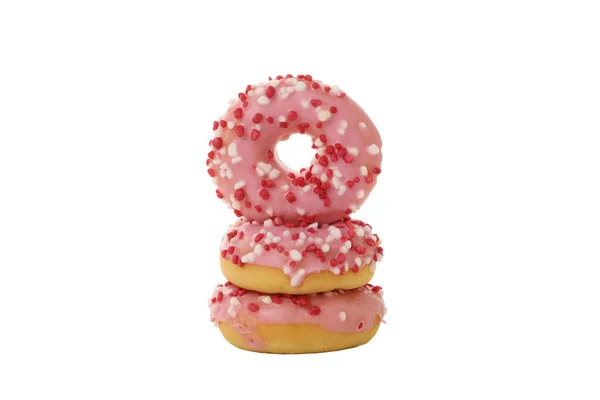 Png Drei Donuts Isoliert Auf Weißem Hintergrund — Stockfoto