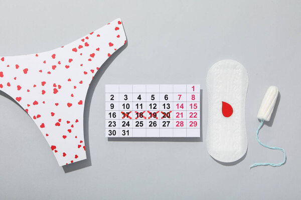 Средства гигиены во время лунного цикла, с календарем