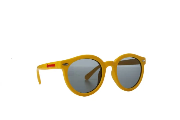 Png Žluté Sluneční Brýle Izolované Bílém Pozadí — Stock fotografie