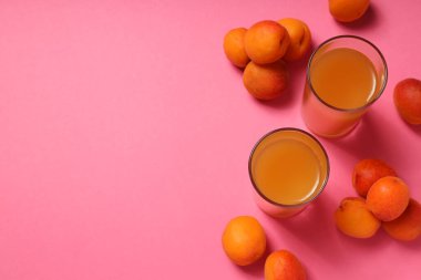 Kayısı ile kompozisyon, lezzetli ve taze meyve kavramı