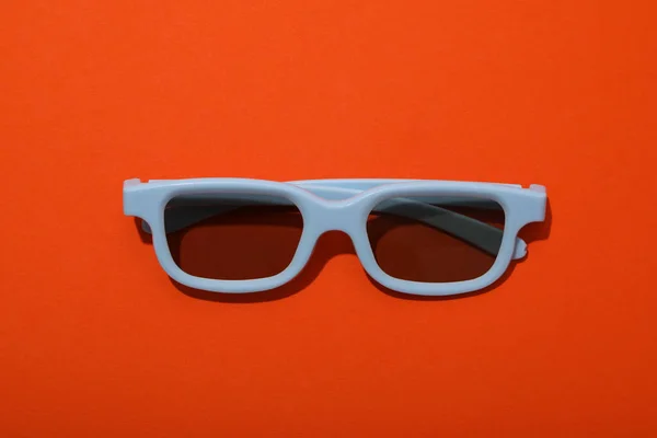Gafas Protectoras Contra Sol Color Sobre Fondo Naranja Brillante —  Fotos de Stock