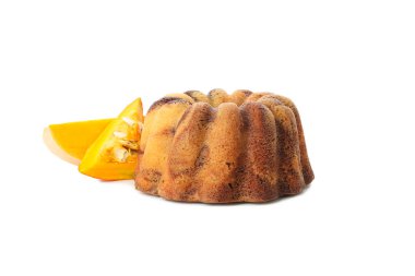 Beyaz arkaplanda izole edilmiş PNG ve Balkabağı keki