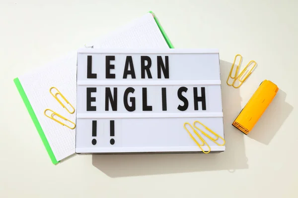 Ngilizce Öğrenmek Dil Öğrenme Kavramı — Stok fotoğraf