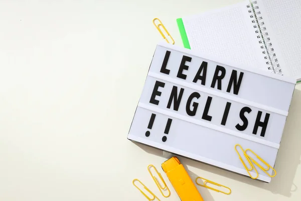 Imparare Inglese Concetto Lingua — Foto Stock