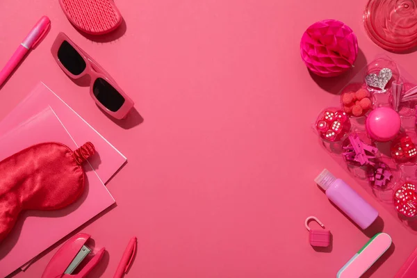 Barbiecore 粉色风格的概念 Barbiecore风格 — 图库照片