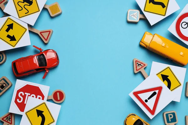 Driving school and driving lessons concept, education concept