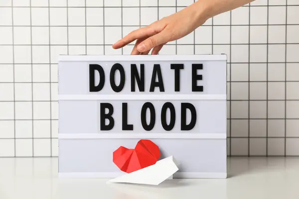 Donación Sangre Concepto Conciencia Donación —  Fotos de Stock