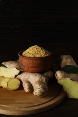 Baharat ve baharat konsepti - zencefil, ev yapımı baharat