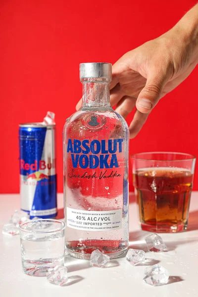 Odessa Ukraine 2023 Alkoholgetränk Absolut Wodka — Stockfoto