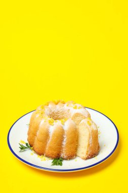 Lezzetli fırın yemeği konsepti - lezzetli limonlu pasta