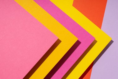 Model, soyutlama, renkli kağıt, üst görünüm