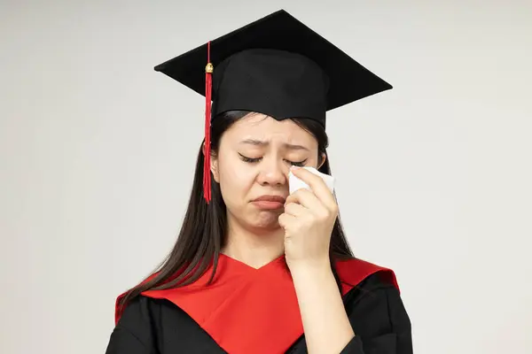 Ein Schönes Mädchen Asiatischer Herkunft Studentin Abschluss — Stockfoto