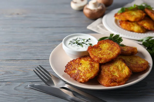 Lunch Tasty Food Concept Delicious Hash Browns — Stock Photo, Image