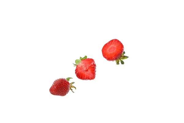 Png Pieces Strawberry Isolated White Background — Stock Photo, Image