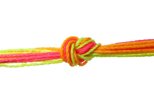 Png Knot Multi Colored Laces Isolated White Background — Stock Photo, Image