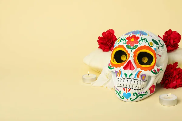 Calavera Pintada Para Día Mexicano Los Muertos — Foto de Stock