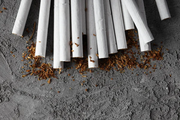 Concept Addiction Smoking Whole Cigarettes Pile Table — Stock Photo, Image