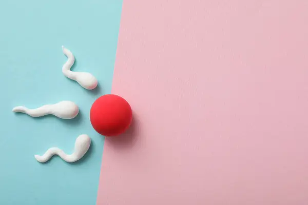 Concept Fécondation Période Ovulation Sperme Ovule — Photo