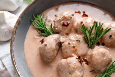 Lezzetli et yemeği ve ev yapımı yemek konsepti - köfte.