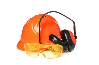 PNG, Gürültü iptal kulaklık, kask ve gözlük, beyaz arkaplanda izole