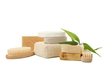 PNG ve Öz Bakım aksesuarları beyaz arkaplanda izole edildi