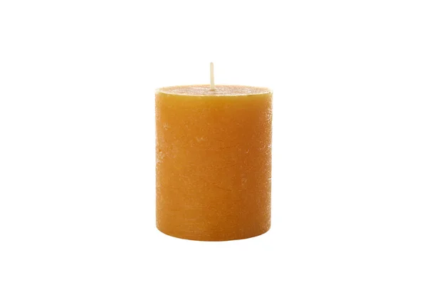 Png Orange Candle Isolated White Background — Stock Photo, Image