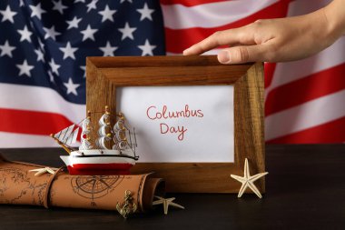 Columbus Günü. Üzerinde 