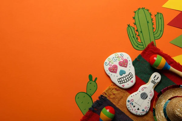 Férias Mexicanas Dia Dos Mortos Principais Símbolos Deste Dia — Fotografia de Stock