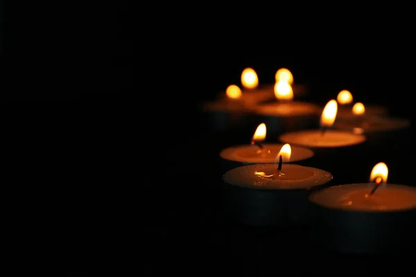 Concept Sadness Sorrow Sorrow Candles — Stock Photo, Image