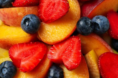 Meyve salatası, sağlıklı yemek ve sağlıklı beslenme.