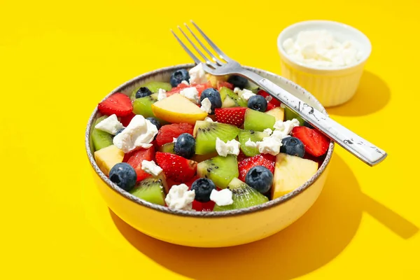 Healthy food and healthy nutrition concept - fruit salad