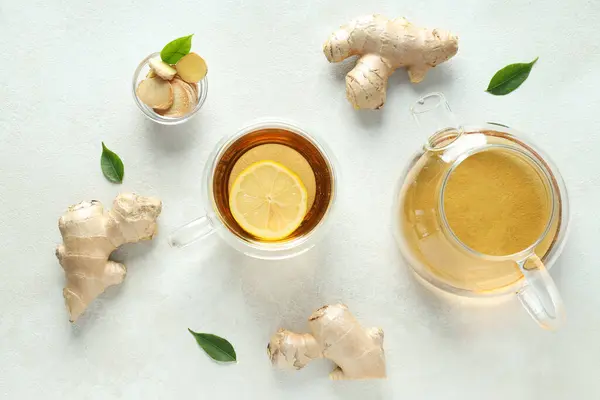 Cold Treatment Healthcare Concept Tea Ginger — Stock Photo, Image