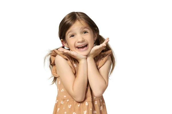 Png Scared Little Girl Isolated White Background Stock Picture