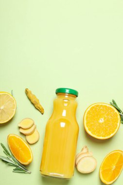 Sağlıklı sıvı kavramı - zencefilli zerdeçal içeceği