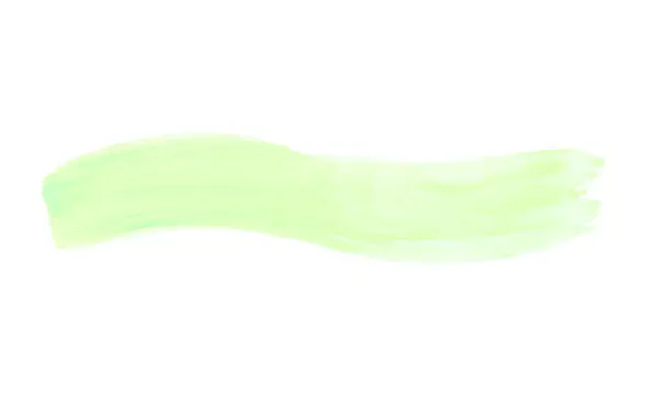 Штрих Зеленой Краски Выделенный Белом Фоне — стоковое фото