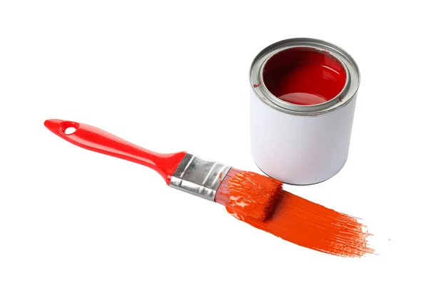 Png Can Paint Brush Brushstroke Isolated White Background — Stock Photo, Image