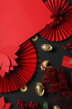 Mutlu Çin Yeni Yılı kavramı, üst görünüm