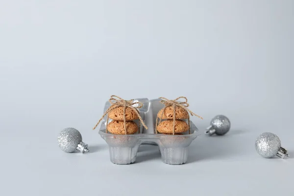 Délicieux Biscuits Pepernoten Noël Néerlandais Avec Décorations — Photo