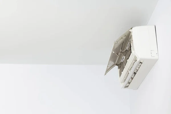 Airconditioner Heldere Witte Kamer Flat — Stockfoto